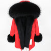 2019 New Winter Women Large Raccoon Fur Collar Hooded  Real Fox Fur Liner Coat Black Army Green Parkas  Outwear Winter Jacket