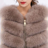 2019 New Women's Winter Real Fox Fur Vest Real Fox Fur Jacket High quality Fashion Warm Sleeveless Zipper Natural Real Fur Coat