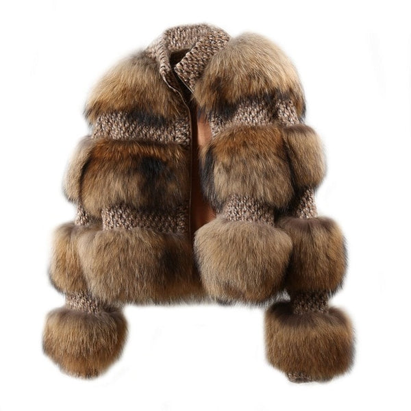 OFTBUY 2019 Winter Jacket Women Parka Real Fur Coat Natural Raccoon Fur Woolen Coat Bomber Jacket Korean Streetwear New Oversize