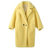 PUDI 2019 new women fashion real sheep fur over coat girl leisure solid teddy color jacket overcoats ct817