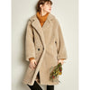 PUDI 2019 new women fashion real sheep fur over coat girl leisure solid teddy color jacket overcoats ct817