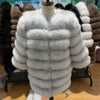 70CM Women Fur Coat Fox Real Natural Winter Genuine Natural Women Fox Fur Coat With Fur Vest Girl Coat Womens Vests Fox Coat DHL