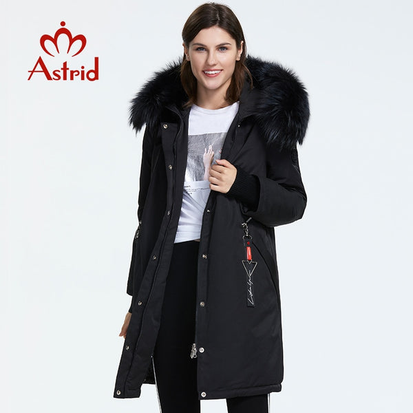 Astrid 2019 Winter new arrival down jacket women with a fur collar loose clothing outerwear quality women winter coat AR-9160