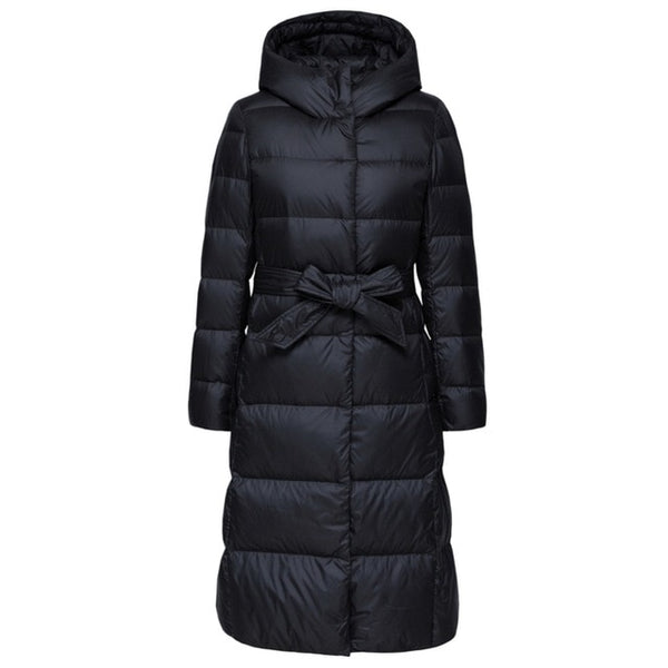 SEMIR Women Winter Fashion Down Jacket Thick Warm Coat Lady Cotton Jacket Long jaqueta Winter Jacket with Hooded Feminina