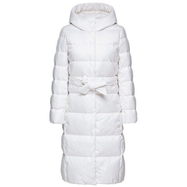 SEMIR Women Winter Fashion Down Jacket Thick Warm Coat Lady Cotton Jacket Long jaqueta Winter Jacket with Hooded Feminina