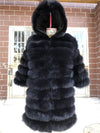 2019 100% Natural Real Fox Fur Coat Women Winter Genuine Vest Waistcoat Thick Warm Long Jacket With Sleeves Outwear Overcoat