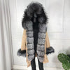 real natural fox fur coat jacket parka with big large fox fur collar and fox fur liner thick warm fashion new waterproof   wome