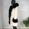 real natural fox fur coat jacket parka with big large fox fur collar and fox fur liner thick warm fashion new waterproof   wome