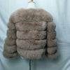Women Warm Real Fox Fur Coat Short Slim Winter Genuine Fur Jacket Fashion Outwear Luxury Natural Fox Fur Coat For Girls FC-034