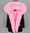 2019 women's clothing winter thick streetwear fox fur collar with faux fur liner long parka warm winter jacket real fur coat