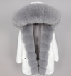 2019 women's clothing winter thick streetwear fox fur collar with faux fur liner long parka warm winter jacket real fur coat
