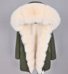 2019 women's clothing winter thick streetwear fox fur collar with faux fur liner long parka warm winter jacket real fur coat
