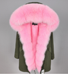 2019 women's clothing winter thick streetwear fox fur collar with faux fur liner long parka warm winter jacket real fur coat