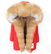 2019 women's clothing winter thick streetwear fox fur collar with faux fur liner long parka warm winter jacket real fur coat
