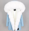 2019 women's clothing winter thick streetwear fox fur collar with faux fur liner long parka warm winter jacket real fur coat