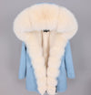 2019 women's clothing winter thick streetwear fox fur collar with faux fur liner long parka warm winter jacket real fur coat