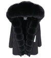 2019 women's clothing winter thick streetwear fox fur collar with faux fur liner long parka warm winter jacket real fur coat