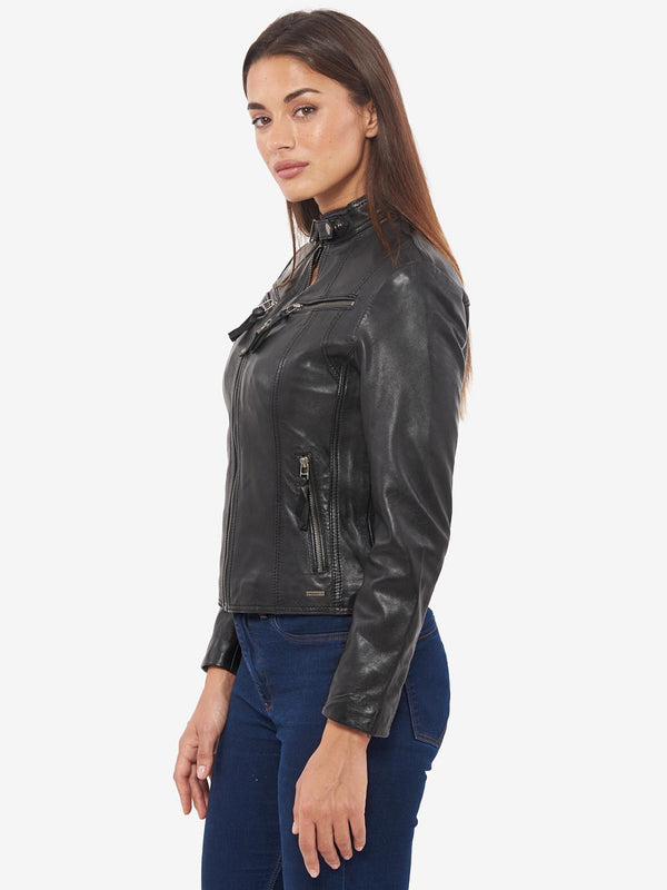 VAINAS European Brand Women Genuine leather jacket for women Real sheep leather Motorcycle jackets Biker jackets Zate