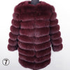 Maomoakong2019 fashion new style Real fox coat Slim round neck Winter women's natural fur jacket Coat vest girl leather