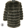 Maomoakong2019 fashion new style Real fox coat Slim round neck Winter women's natural fur jacket Coat vest girl leather