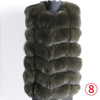 Maomoakong2019 fashion new style Real fox coat Slim round neck Winter women's natural fur jacket Coat vest girl leather