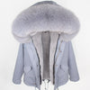 NEW 2019 real raccoon fur collar hooded winter jacket women parka fur coat fashion Thick Warm Streetwear