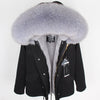 NEW 2019 real raccoon fur collar hooded winter jacket women parka fur coat fashion Thick Warm Streetwear