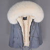 NEW 2019 real raccoon fur collar hooded winter jacket women parka fur coat fashion Thick Warm Streetwear
