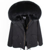 NEW 2019 real raccoon fur collar hooded winter jacket women parka fur coat fashion Thick Warm Streetwear