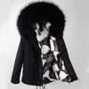 NEW 2019 real raccoon fur collar hooded winter jacket women parka fur coat fashion Thick Warm Streetwear