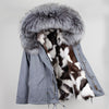 NEW 2019 real raccoon fur collar hooded winter jacket women parka fur coat fashion Thick Warm Streetwear
