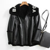 2019 Winter New Women Lamb fur Bomber Real leather jacket sheepskin Double face Shearling Coat Oversized Genuine Leather jacket