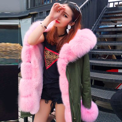2019 winter jacket women new high fashion street womens coat luxurious real fox fur coats outerwear oversized parkas female