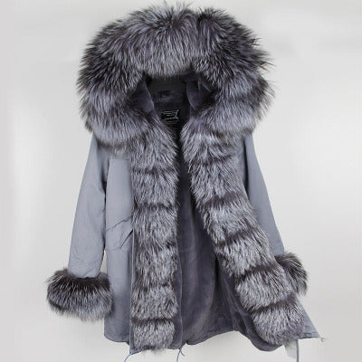2019 winter jacket women new high fashion street womens coat luxurious real fox fur coats outerwear oversized parkas female