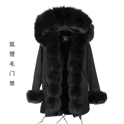 2019 winter jacket women new high fashion street womens coat luxurious real fox fur coats outerwear oversized parkas female
