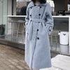 Women 2019 Winter Real Sheep Shearing Fur Jacket Female Plush Thick Warm Natural Lamb Fur Wool Long Coat Oversize Overcoat K293
