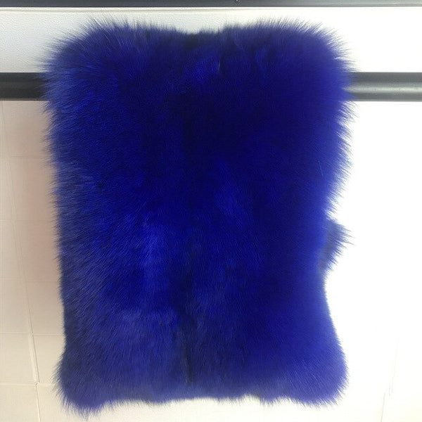 2019 55CM Real Fox Fur Coat Women Warm Real Fox Fur Coat Short Slim Winter Genuine Fur Jacket Fashion Outwear Luxury Natural Fox