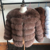 2019 55CM Real Fox Fur Coat Women Warm Real Fox Fur Coat Short Slim Winter Genuine Fur Jacket Fashion Outwear Luxury Natural Fox