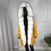 parka with fox fur big large fox fur collar and liner rabbit fur thick warm fashion new Detachable Casual style natural fur coat