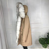parka with fox fur big large fox fur collar and liner rabbit fur thick warm fashion new Detachable Casual style natural fur coat