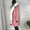 parka with fox fur big large fox fur collar and liner rabbit fur thick warm fashion new Detachable Casual style natural fur coat