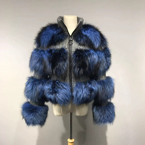 Ppink java QC19017  real fur coat women winter fashion jacket real raccoon fur coat  new available