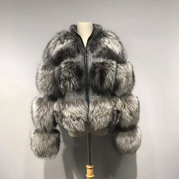 Ppink java QC19017  real fur coat women winter fashion jacket real raccoon fur coat  new available