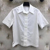Brand Women Shirt 2019 Spring Summer Female Blouses Short Sleeve Solid Blouse with Turn-down Collar Famous Shirt Casual