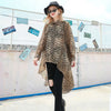 2019 Summer Chiffon Leopard Print Women Shirt Lapel Long Sleeve Asymmetrical Loose Slim Female Top Irregular Hem Women Blouse 97