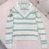 Fashion High Quality Blouses Women Striped Blouse Shirt Long Sleeve Blouse with Double-Layer 2019 Brand Blouse Women