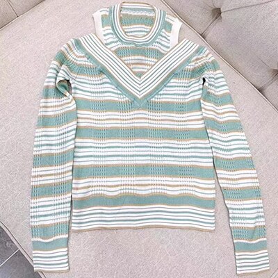 Fashion High Quality Blouses Women Striped Blouse Shirt Long Sleeve Blouse with Double-Layer 2019 Brand Blouse Women