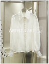 High-end Runway Tops Female 2019 Spring Elegant Long Sleeve Polka Dot Silk Linen Blouses And Shirts Womens