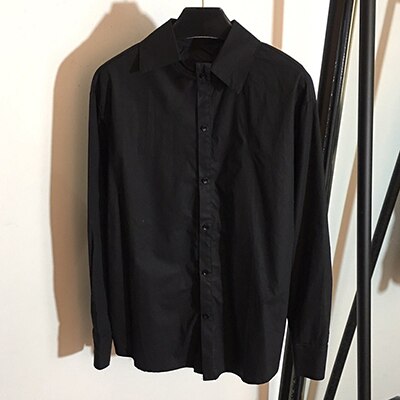 Spring Black Blouse 2019 Elegant White Blouses for Women Famous Brand Blouse with Turn-down Collar Women Solid Tops Casual