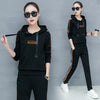 2019 spring and autumn fashion suit women casual hooded korean version of the influx of new women was thin piece